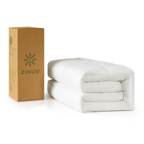 Zinus Surmatelas 140x190 cm, Épaisseur 5 cm, Surmatelas Mémoire de Forme avec Fibres de Bambou...