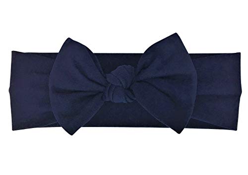 Babygiz Baby Girl Headbands-Infant,Toddler Cotton Handmade Hairbands With Bows Child Hair Accessories (Dark Navy Blue, 1) #TOP3