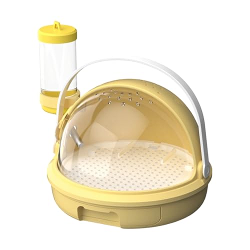 Cage de transport pour oiseaux équipée d'un plateau coulissant transparent innovant