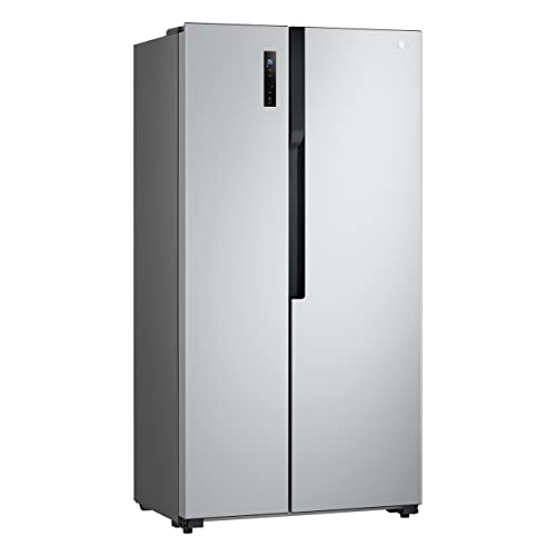LG 509 Liter Side by Side Refrigerator, Inverter Compressor, Silver Color - GRFB587PQAM