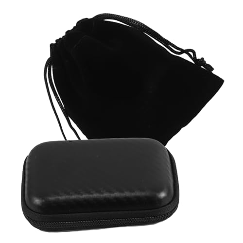 VANZACK 2Pcs Lavalier Microphone Storage Bag and Eva Hard Shell Case for Travel Protects Against Scratches and Wear Compact Design for Professional Use and Speeches