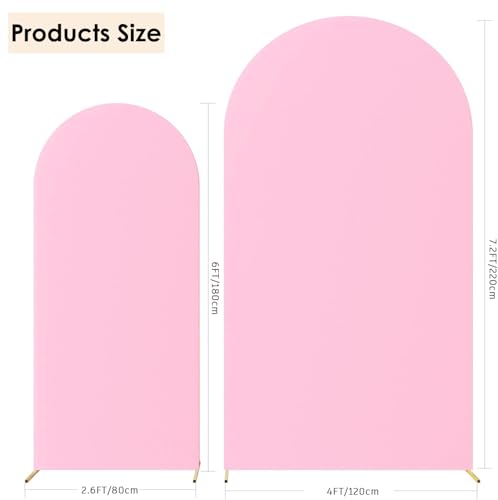Set de 2 fundas para arco de boda 6FT y 7.2FT spandex elástico miniatura 3
