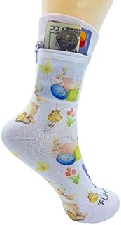 Flippysox Zipper Sock Wallet - Cotton/Polyester - Fits shoe size 6-13