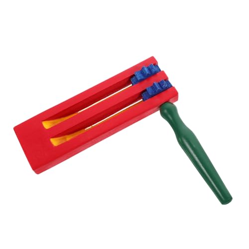 WHAMVOX Wooden Ratchet Castanet Long Handle Percussion Instrument for Music Education Cheering Noise Maker Party Favor Sturdy Craftsmanship