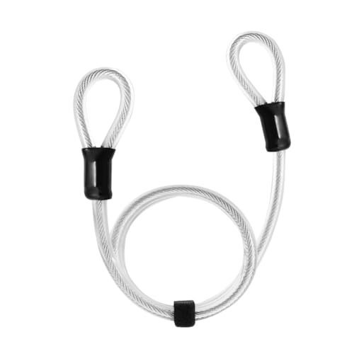 VILLCASE Bike Lock Safety Cable Durable Double Loop Design for Road Mountain Bikes Weather Resistant Coating Securely Locks Equipment for Indoor Outdoor Use