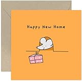 Old English Co. - Tarjeta divertida para el hogar, regalo de inauguración de la casa con ratón, para amigos y familiares, bonita tarjeta de mudanza para él o ella, tarjeta de mejor amigo, hermano,