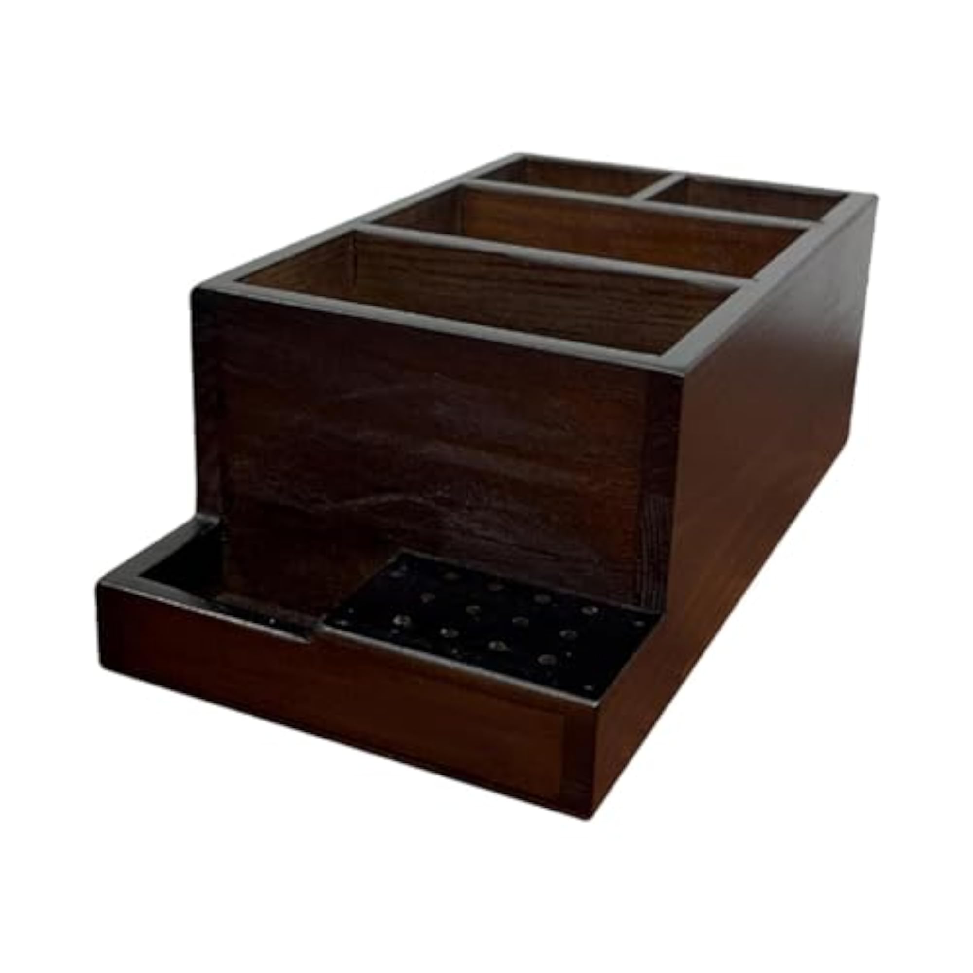 Nail Drill Holder Box Wooden Storage for Desktop