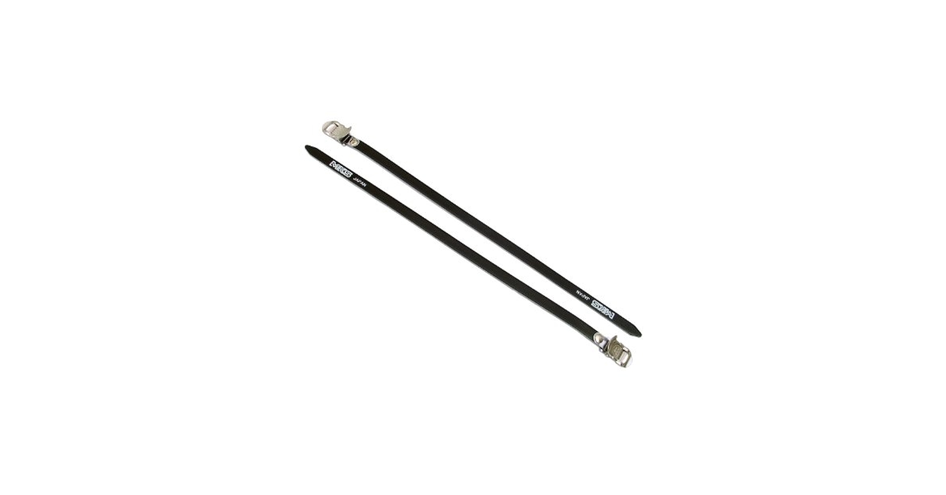 Amazon.com : MKS Black Leather Toe Straps 420mm Long : Bike