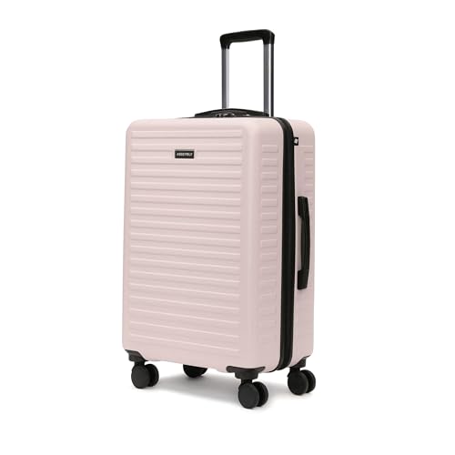 Image of Assembly Large Check-in Suitcase with 3 Packing Cubes & TSA Lock, Durable Polycarbonate Hard Shell Luggage for Adventure Travel, Ivory, 28-Inch