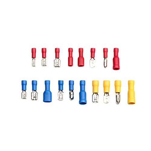 120pcs Insulated Spade Crimp Terminal Female Male Connector for Wire Crimping Quick Butt Cable Terminal Connector 22-10AWG