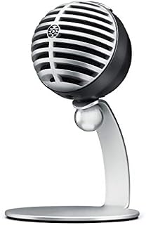 Shure MV5-LTG cyfrowy mikrofon kondensatorowy do USB i Lightning, 3 wstępnie ustawione tryby DSP, wbudowane przedwzmacniacze, monitorowanie zerowego opóźnienia, gniazdo słuchawkowe, wysokiej jakości 24 bity / 48 kHz Audio