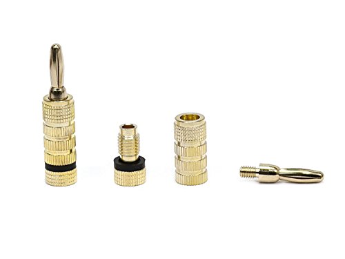 Monoprice 121820 24k Gold Plated Speaker Banana Plugs, Closed Screw Type (10 works) - Image 4
