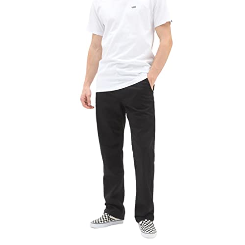 Image of Vans Authentic Relaxed Fit Chino Pants - Black Mens Chino Pants/Trousers