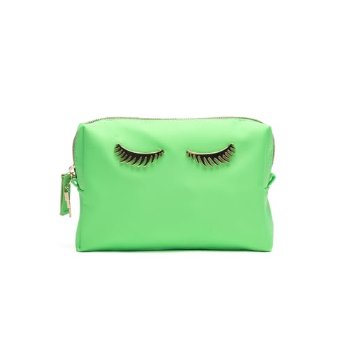 Image of Colorbar Polyester Lips & Lashes Casual Box Pouch (Set Of Two) - Neon Green