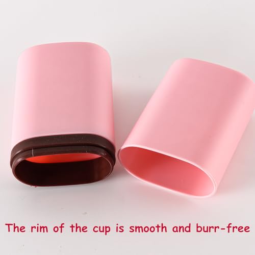 Pink Travel Toothbrush Cup Case - Portable PP Plastic Toothbrush Holder with Seal Cover, Compact Toothpaste Storage Container for Home School Camping Business Trip Bathroom - Image 6