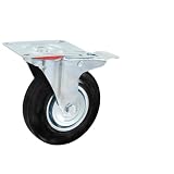 Ruote Girevole Doppio Freno 125 mm Gomma Set di 4