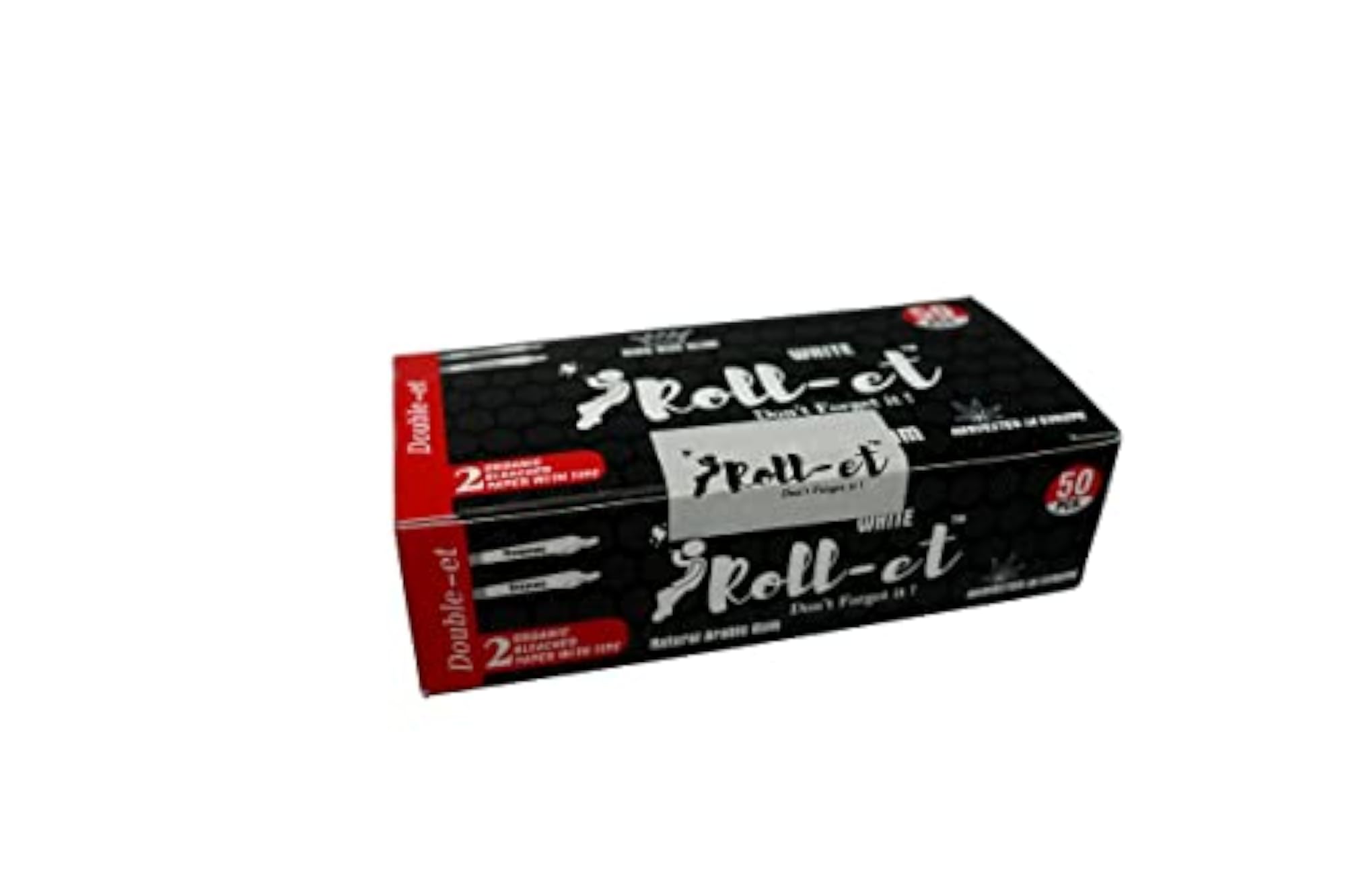 King Size White Smoking Rolling Paper with Hexagonal Watermark