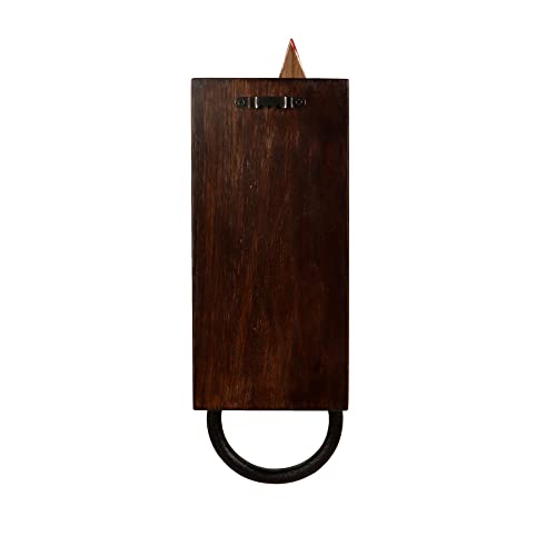Image of AAKRITI ART CREATIONS Modern Art Wooden Towel Hanger | Tidy Me Wooden Towel Hanger | Matte Finish Multicolor Wall Mounted Towel Holder for Bath & Wash Area