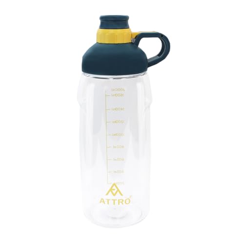 ATTRO Plastic Hydra Gym 2000Ml Water Bottle with Easy to Carry Grip Handle & Ml Mention for Daily Water Intake Bpa Free Leak-Proof - Dark Blue (B0CX99MN2K) Amazon Price History, Amazon Price Tracker