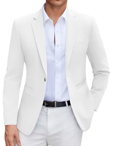 Image of COOFANDY Mens Casual Blazer Slim Fit Suit Jacket One Button Sport Coats | Lightweight Blazer,Real Welt Pocket,Business Casual Wear,Wedding,Prom,Date,Party