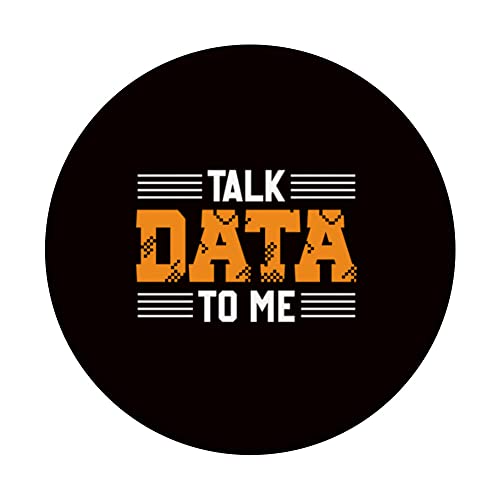 Nerd Saying Joke Pun Talk Data To Me PopSockets Swappable PopGrip, Black - Image 3