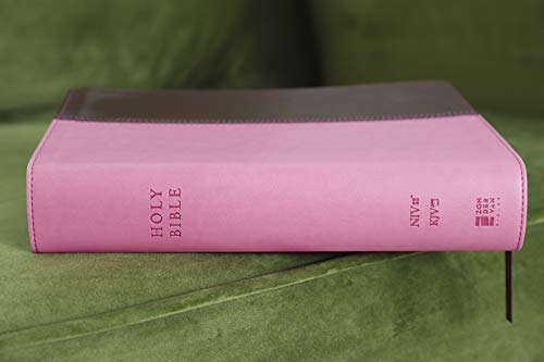 Niv, Kjv, Parallel Bible, Large Print, Leathersoft, Pink/Brown: The World's Two Most Popular Bible Translations Together #TOP3