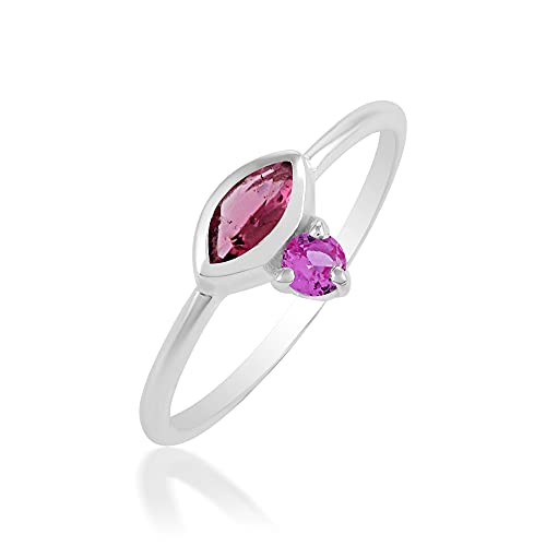 Bague saphir rose en argent 925, le cadeau de naissance idéal en septembre