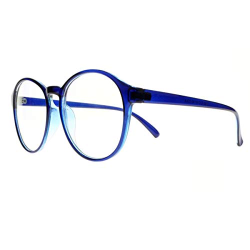 bestsight1936 Flower Women's Large Oversize Oval Frame Reading Glass +1.0~ +4.0 +4.5 +5.0 +5.5 +6.0 (Blue, 3.50)