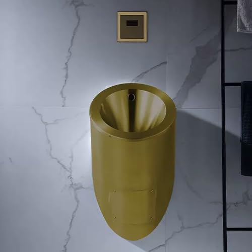 OTQEFTN Wall Mounted Sensor Urinal, 304 Stainless Steel Urinal, Men's Flushing Urinal, Bathroom Toilet Spill Proof, Used in Hotels, Schools Public
