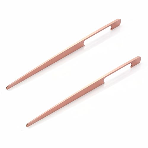 Image of LAPO 24 Inch Handles Set for Home, Pull Handles for Drawer and Cupboard Doors, Comfortable Hand Hold, Corrosion Resistant Body, Hole to Hole Size 58 cm, Fast Fit Design (Rose Gold, Pack of 2)