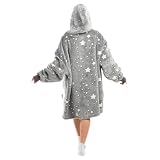 Lvkiss Comfy Blanket Hoodie, Oversized & Breathable Sherpa Fleece Wearable Blanket Hoodie for Adults
