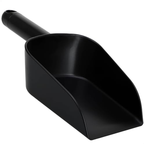 com-four® Kunststoff Schüttschaufel 26,5 cm, Universalschaufel Schwarz