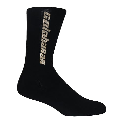 Calabasas Crew Socks, Black, Blue and Tan