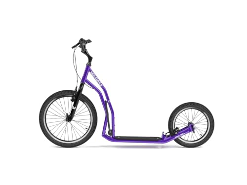 YEDOO Mula Y40 Tretroller - Kickscooter für Erwachsene mit Luftreifen 20/16 und Tragfähigkeit bis zu 150 kg. Scooter Roller mit Ständer und abnehmbarem, rutschfestem Trittbrett, Dogscooter. Violett