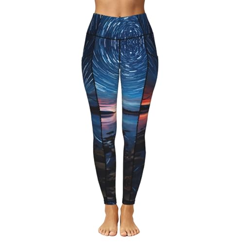 Leggings de galaxia con bolsillos cómodos para entrenar sin límites 2
