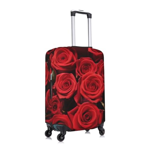 Red Rose Printed Luggage Cover Elastic, Washable, Universal Fit 18-32 Inch Travel Suitcase Cover Easy To Identify3