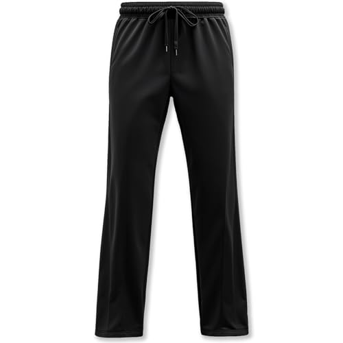 Boys Sweatpants Straight Leg Fit, Boy Athletic Joggers with Open Bottom and Drawstring Pockets for Sports Outdoors