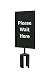 QueueWay Sign"Please Wait Here" Double Sided, 7" x 11" Size