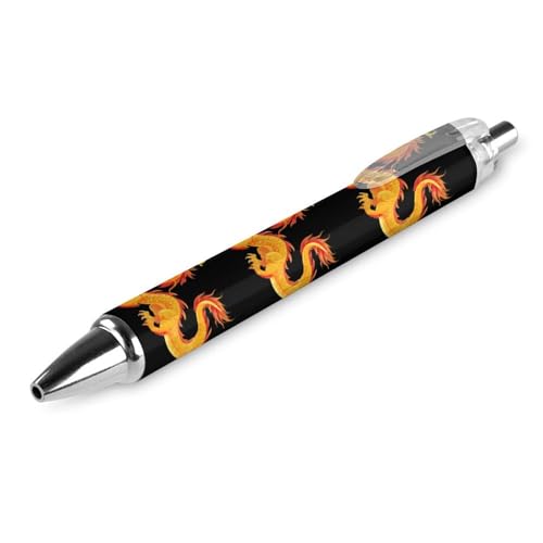Bolígrafos para oficina Golden Dragon retráctiles de punta fina 0,5 mm, juego de 4 piezas