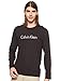 Price comparison product image Calvin Klein Men's L/S Crew Neck Long Sleeve Top, Black (Black 001), Medium