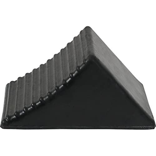 Image of Buyers Products WC1467A Wheel Chock, Rubber, 5 x 6 x 5 Inch, Ideal for Utility Vehicles and Trailers, Reinforced Rubber Design for Durable Continued Use, Black (Pack of 4)