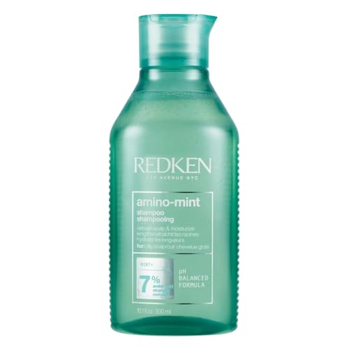Redken Amino Mint Scalp Relief Shampoo For Oily Scalps Purifying Cleanser Formulated With Amino Acids To Soothe The Scalp And Nourish Dry Lengths 300ml