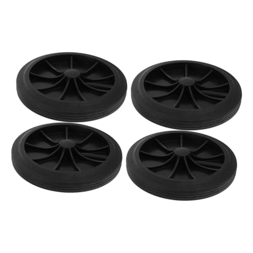 UKCOCO Roues De Remplacement pour Chariot à Poubelle 4 Pièces en Caoutchouc Compatible Grandes Poubelles Installation Facile Solide Et Fiable