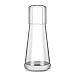 LUTER Set Caraffa e Bicchieri Acqua 900ml Caraffa Vetro con Bicchiere da Comodino Trasparente Caraffa per Acqua in Vetro Decanter per Colluttorio con Tazza per Bagno Cucina Bar (24x10x7cm)