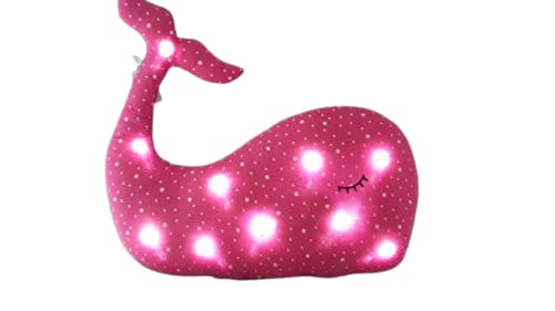 Veilleuse baleine fushia étoilée pour la décoration de chambre enfant