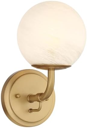 Minka Lavery 3791-732 Whitehall 11" Tall Bathroom Sconce - Legacy Brass with Etched Alabaster Glass
