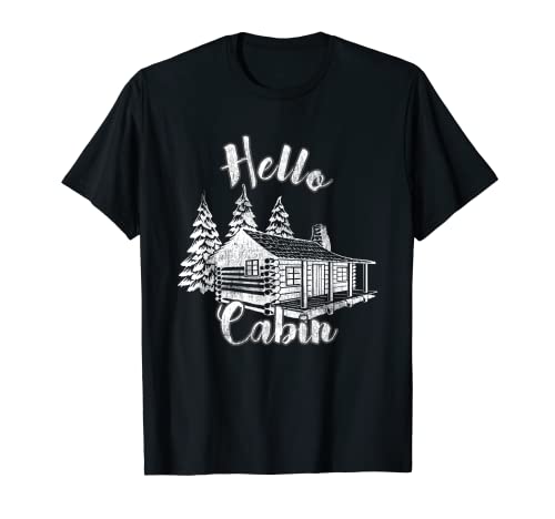Diseño de cabina de troncos de Hello Cabin Camiseta