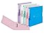 Ringbuch A4 PP 2-Ring 3,8cm Pastell transparent 5er-Pack sort.