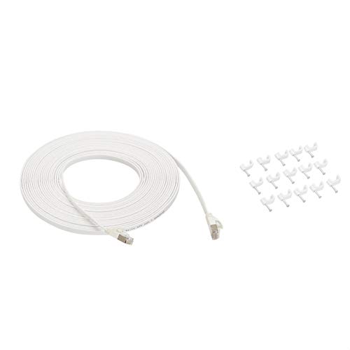 Amazon Basics platte RJ45 Cat-7 gigabit Ethernet-patch-internetkabel - 9,1 meter