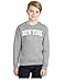 State of New York College Style White Fashion Unisex Boys Girls Crewneck Graphic Sweatshirt, Heather Grey, Large